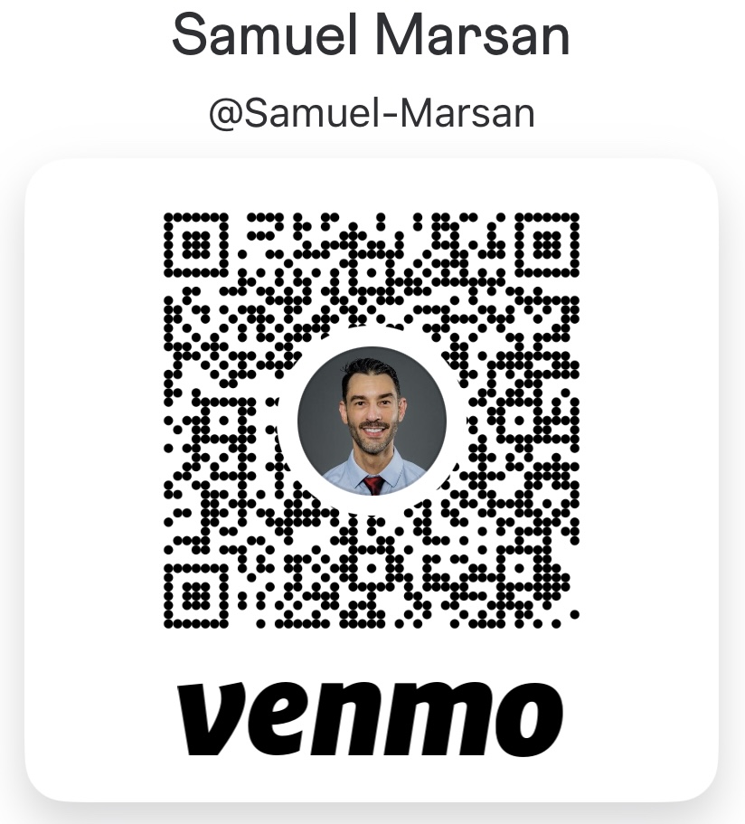 Venmo QR Code for Samuel Marsan